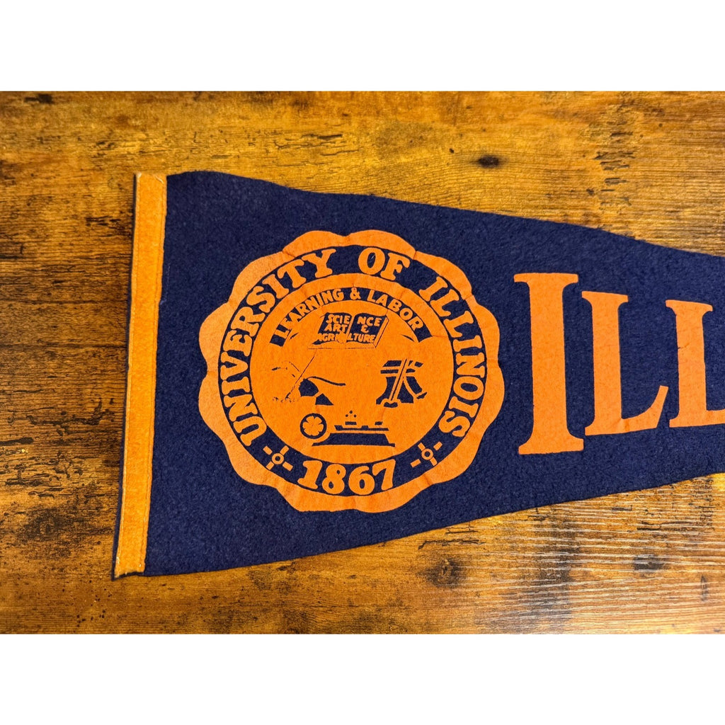 Vintage University of Illinois pennant
