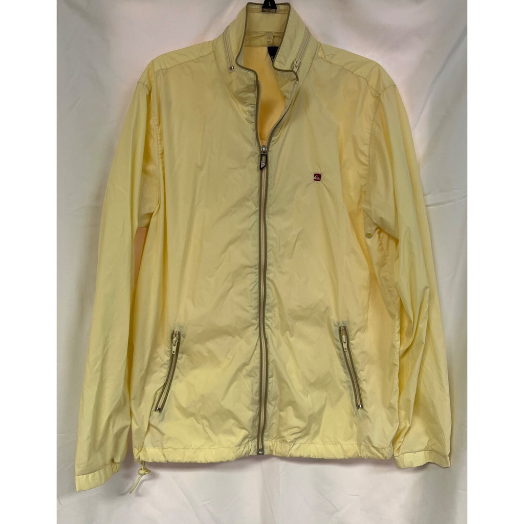 Quiksilver pale yellow windbreaker size M