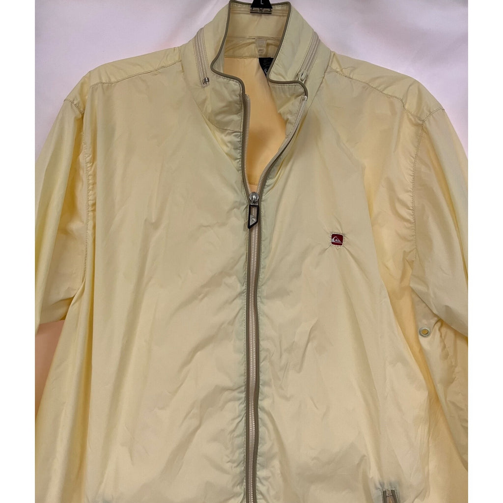 Quiksilver pale yellow windbreaker size M