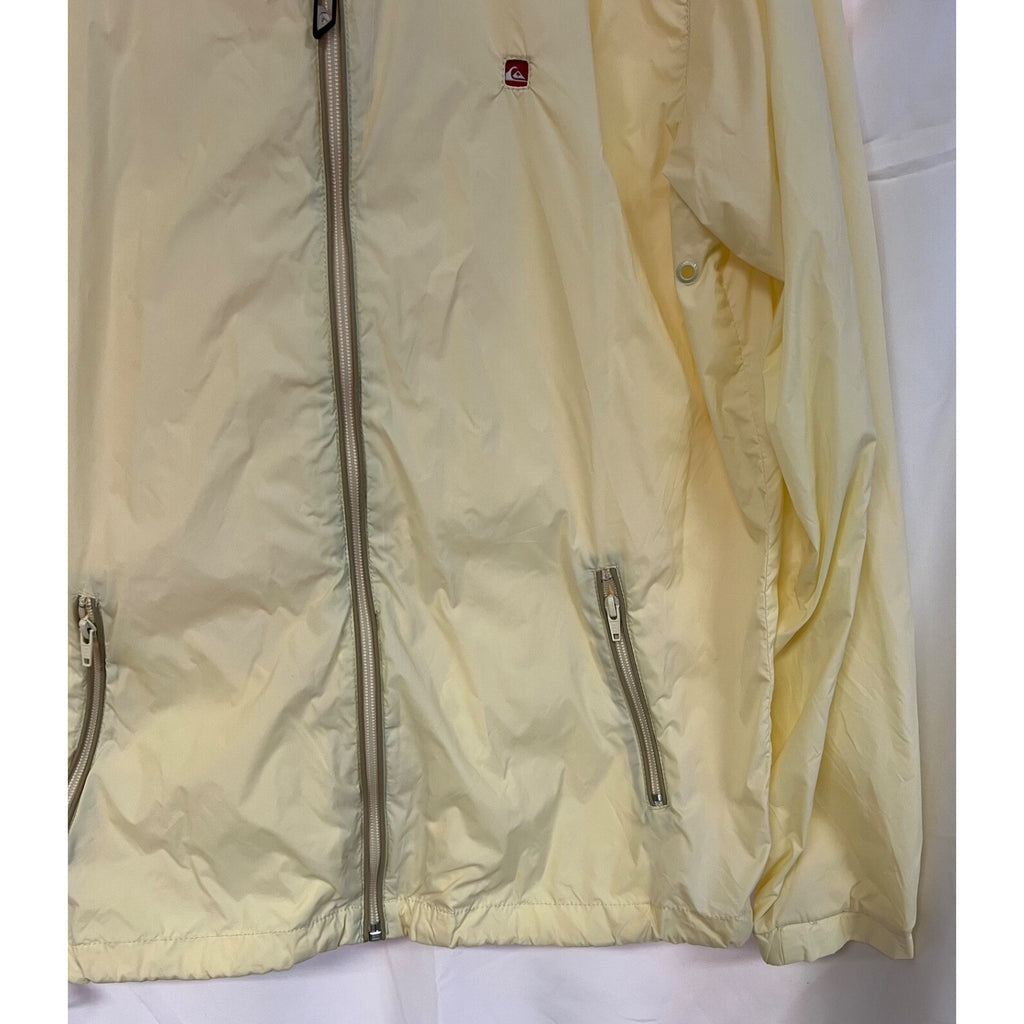 Quiksilver pale yellow windbreaker size M