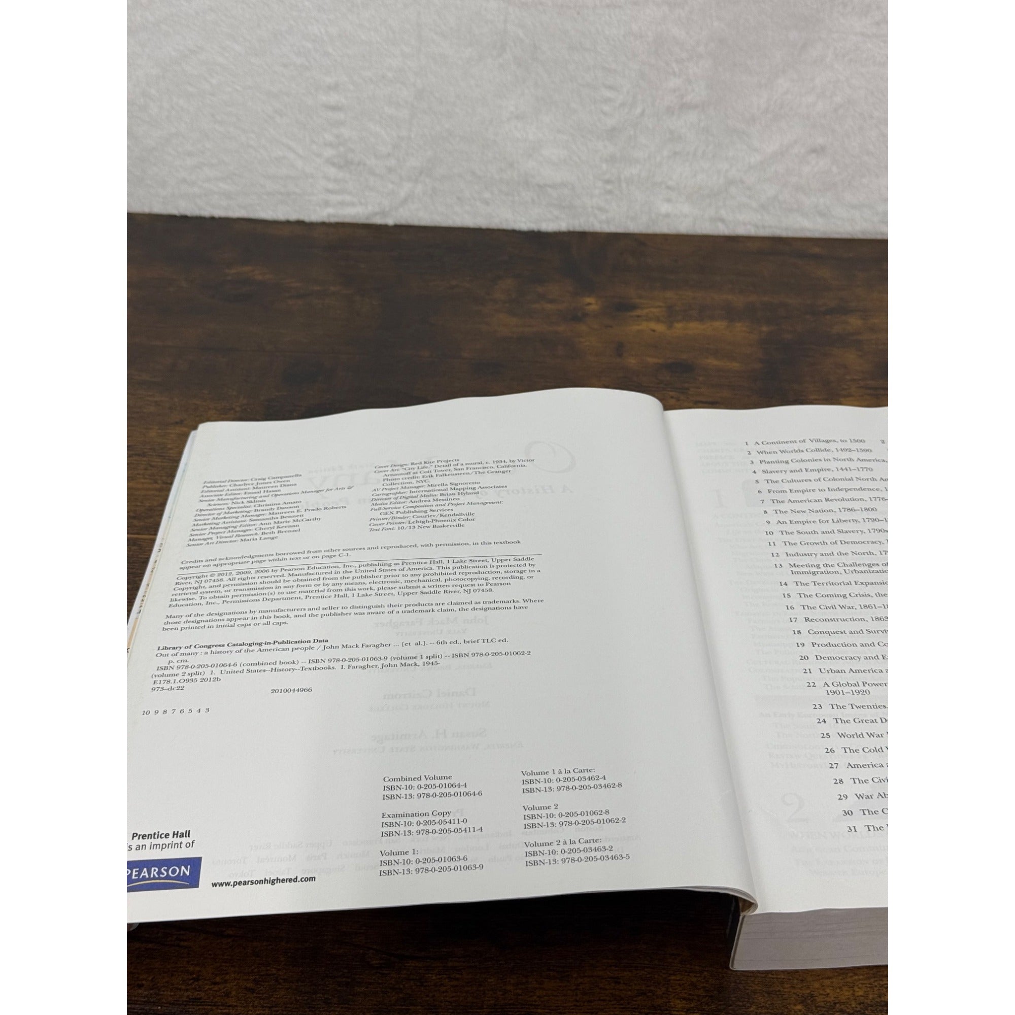 Out Of Many: A History Of The American People Brief Sixth Edition Combined Volume