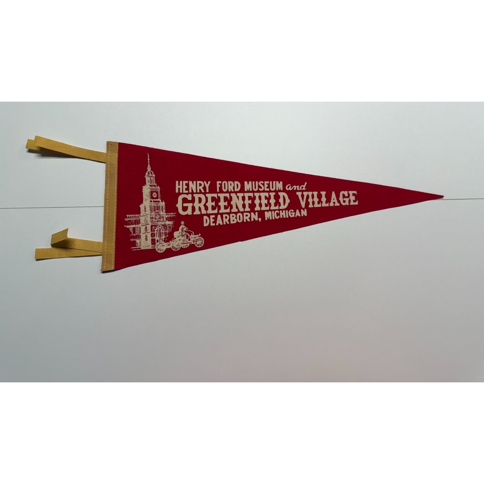Vintage Henry Ford Museum and Greenfield Village Dearborn, Michigan pennant
