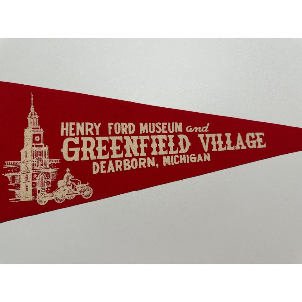 Vintage Henry Ford Museum and Greenfield Village Dearborn, Michigan pennant
