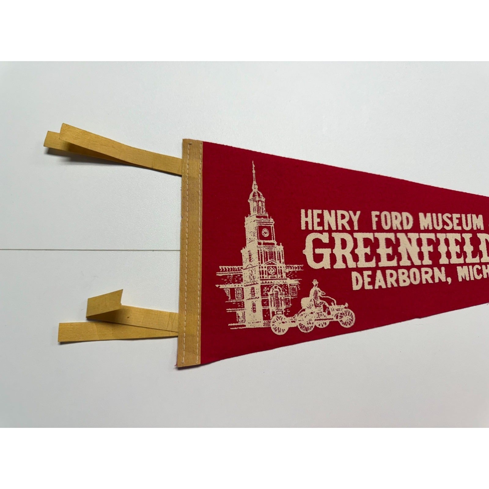 Vintage Henry Ford Museum and Greenfield Village Dearborn, Michigan pennant