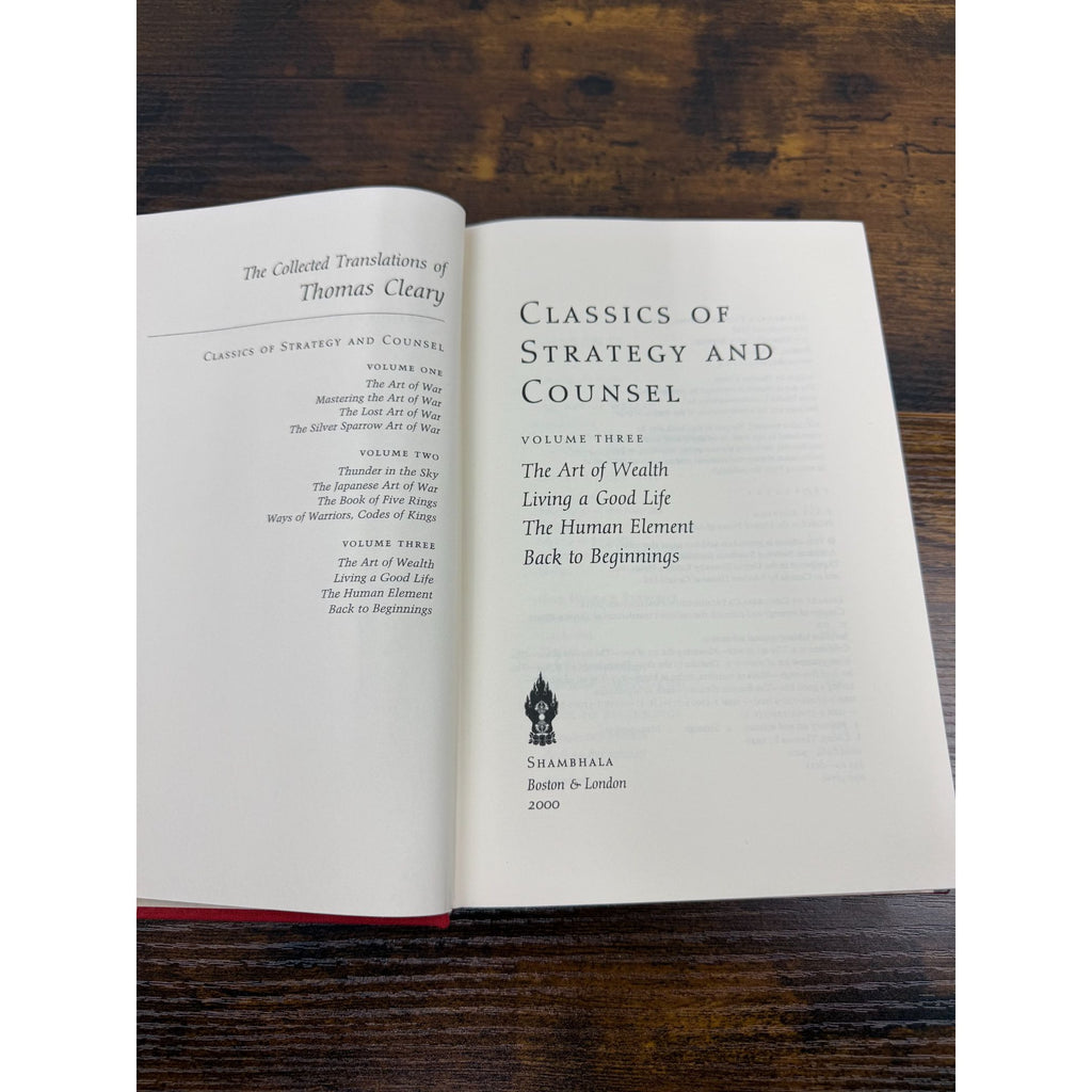 Classics Of Strategy And Counsel Volume Three By Thomas Cleary Hardcover