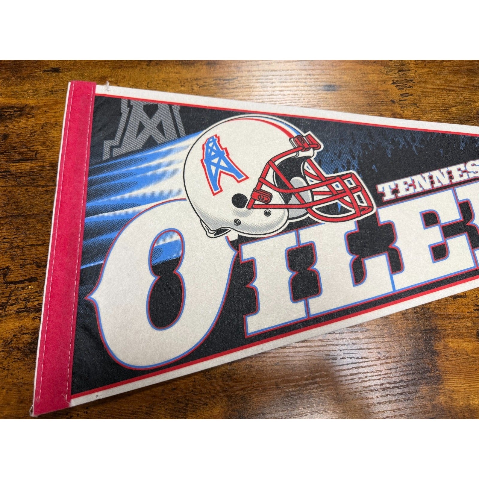 Vintage 90's NFL Tennessee Oilers pennant