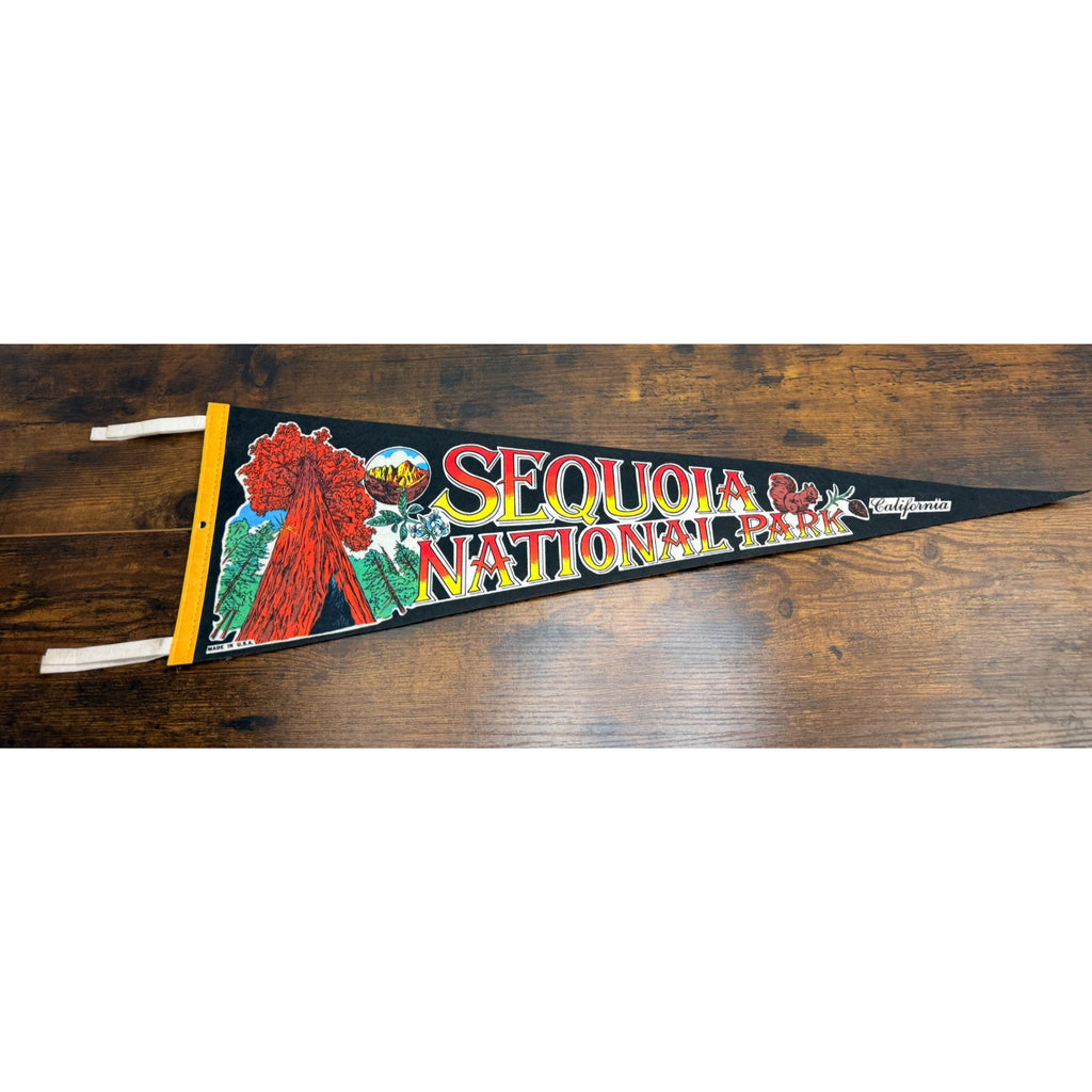 Sequoia National Park Vintage Felt Pennant California Souvenir Made In USA