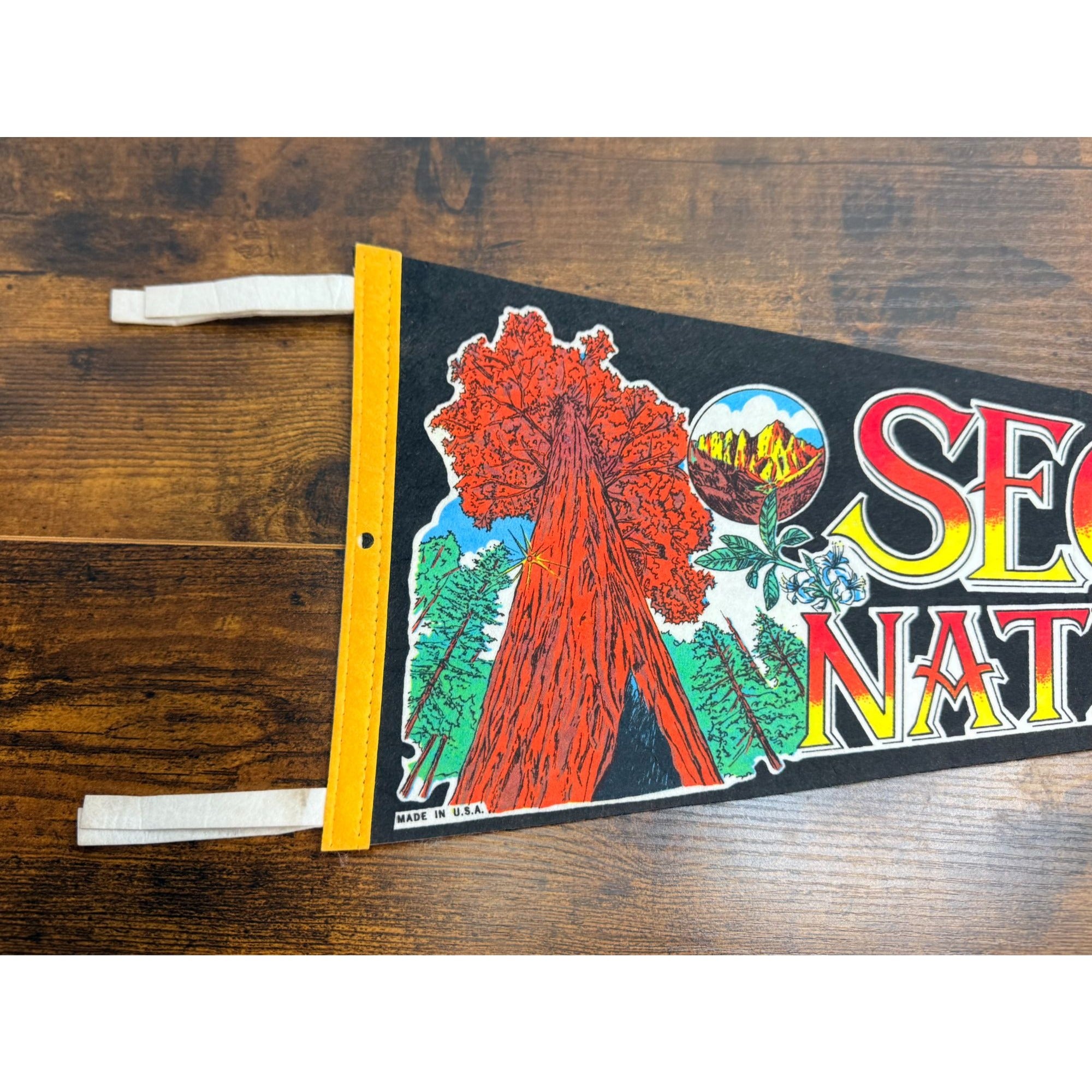 Sequoia National Park Vintage Felt Pennant California Souvenir Made In USA