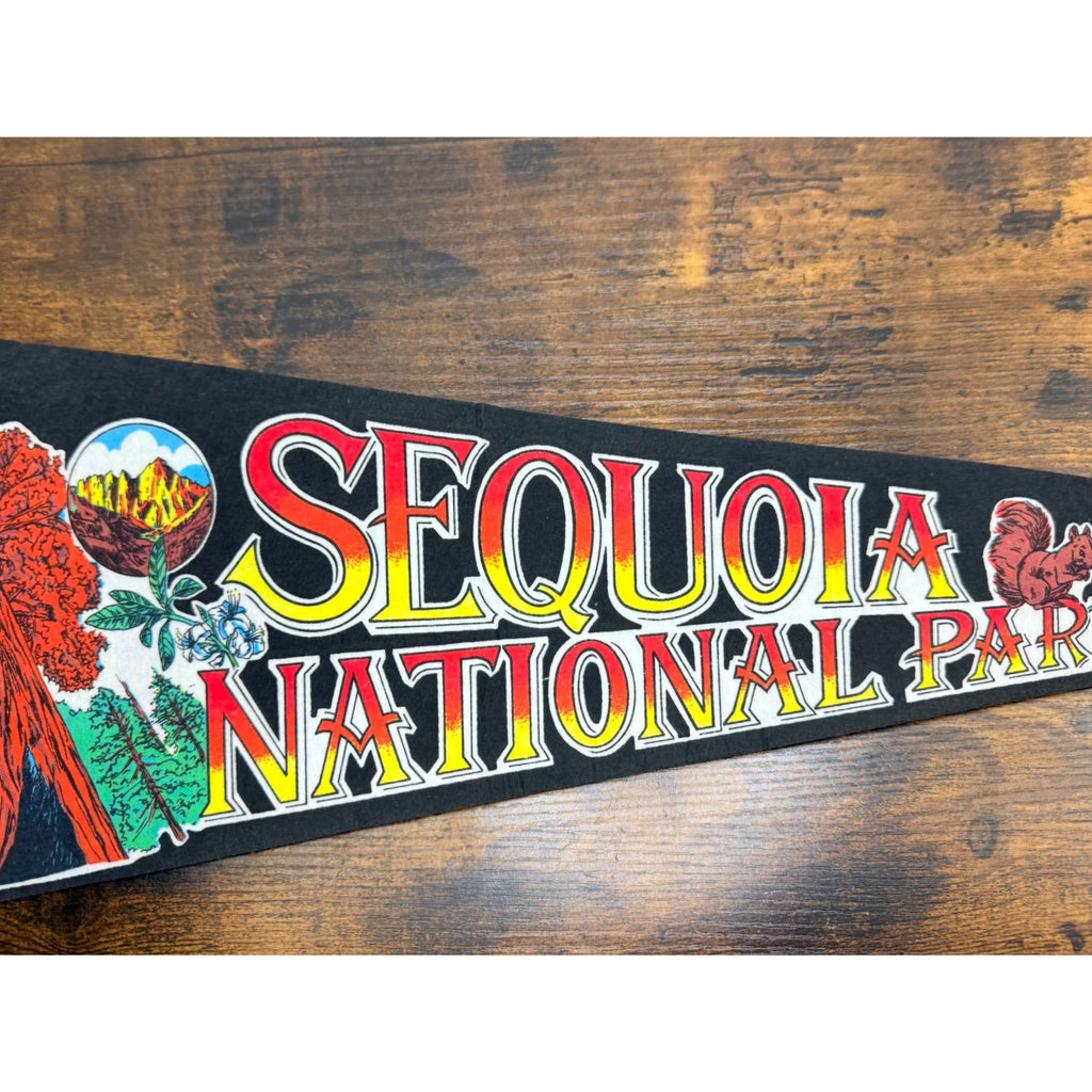 Sequoia National Park Vintage Felt Pennant California Souvenir Made In USA