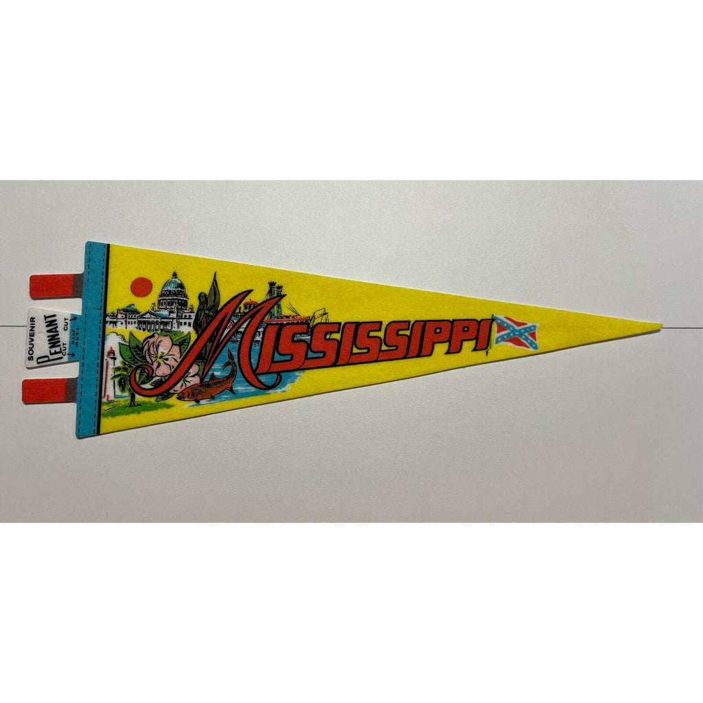 Vintage Mississippi mini pennant Made in USA
