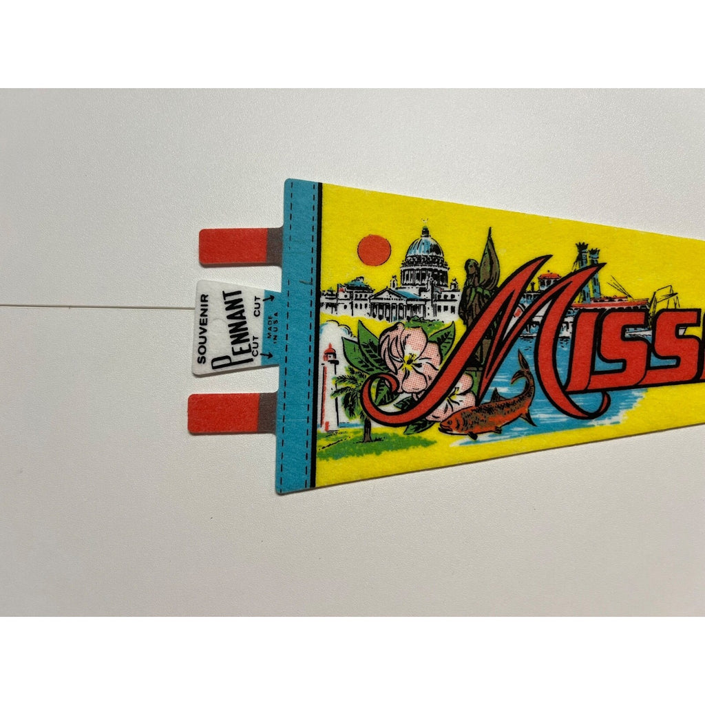 Vintage Mississippi mini pennant Made in USA