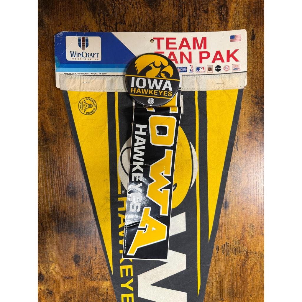 Vintage University of Iowa Hawkeyes Team Fan Pak