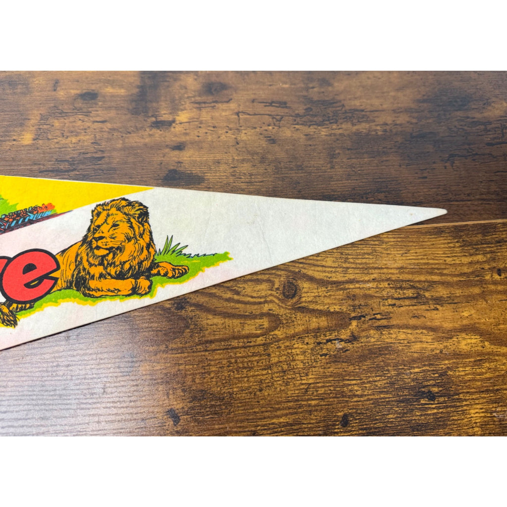 Vintage Six Flags Great Adventure Souvenir Pennant With Vibrant Graphics