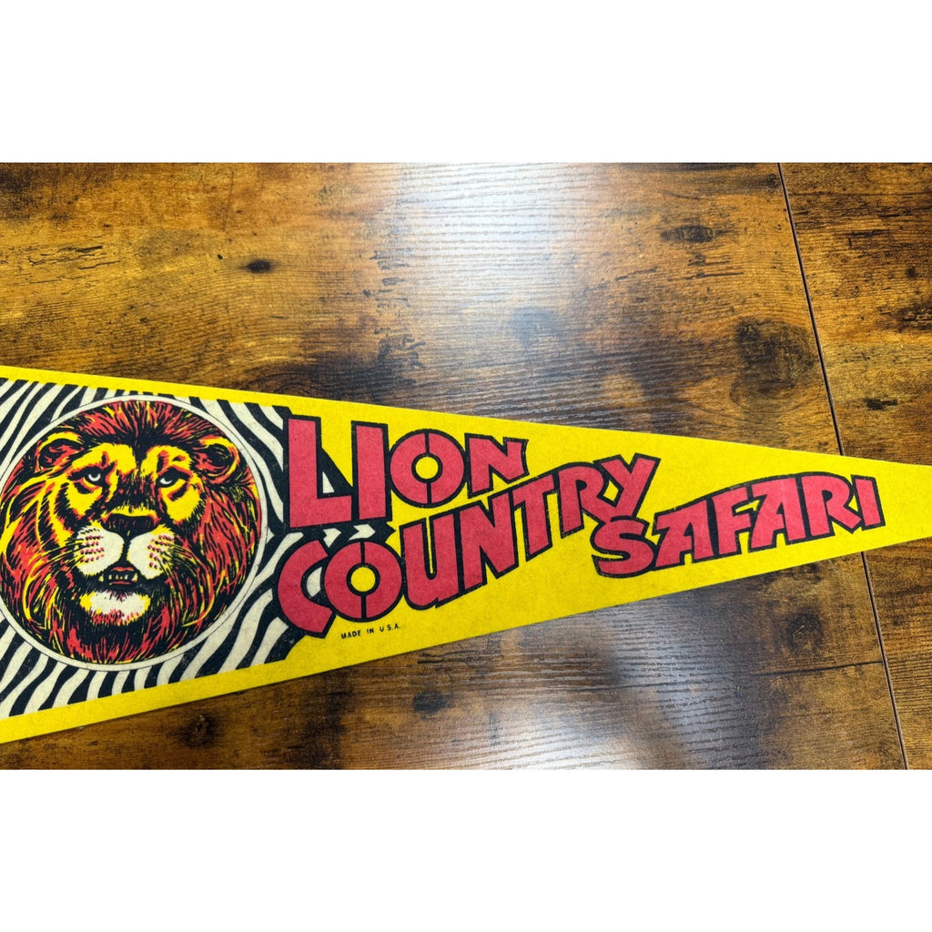 Vintage Lion Country Safari pennant Made in USA