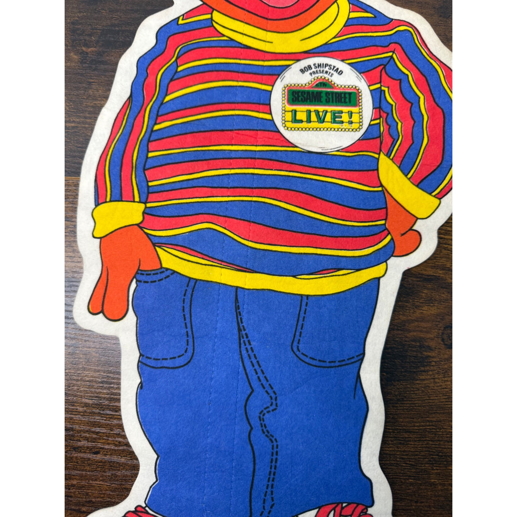 Vintage 1980 Sesame Street Live Ernie Paperboard Stand-Up Character Display