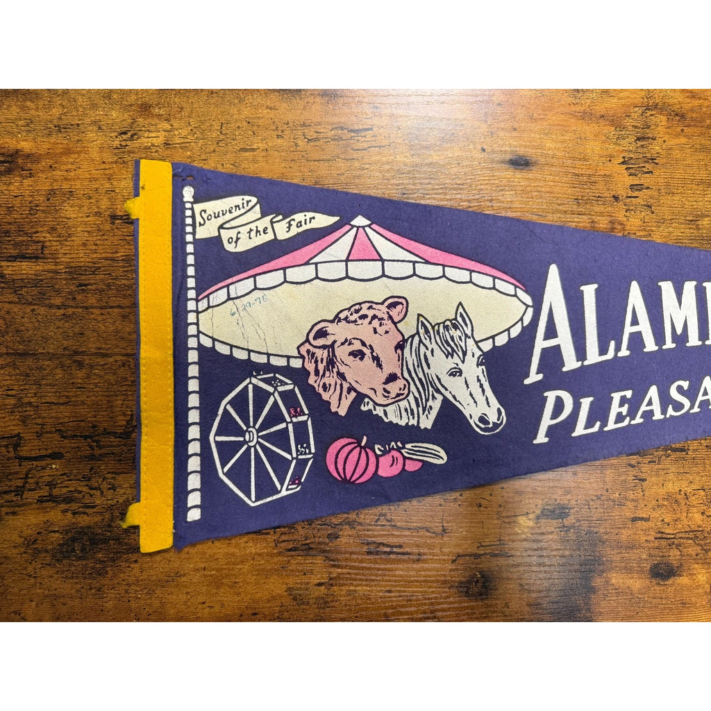 Vintage Alameda County Fair Pleasanton pennant