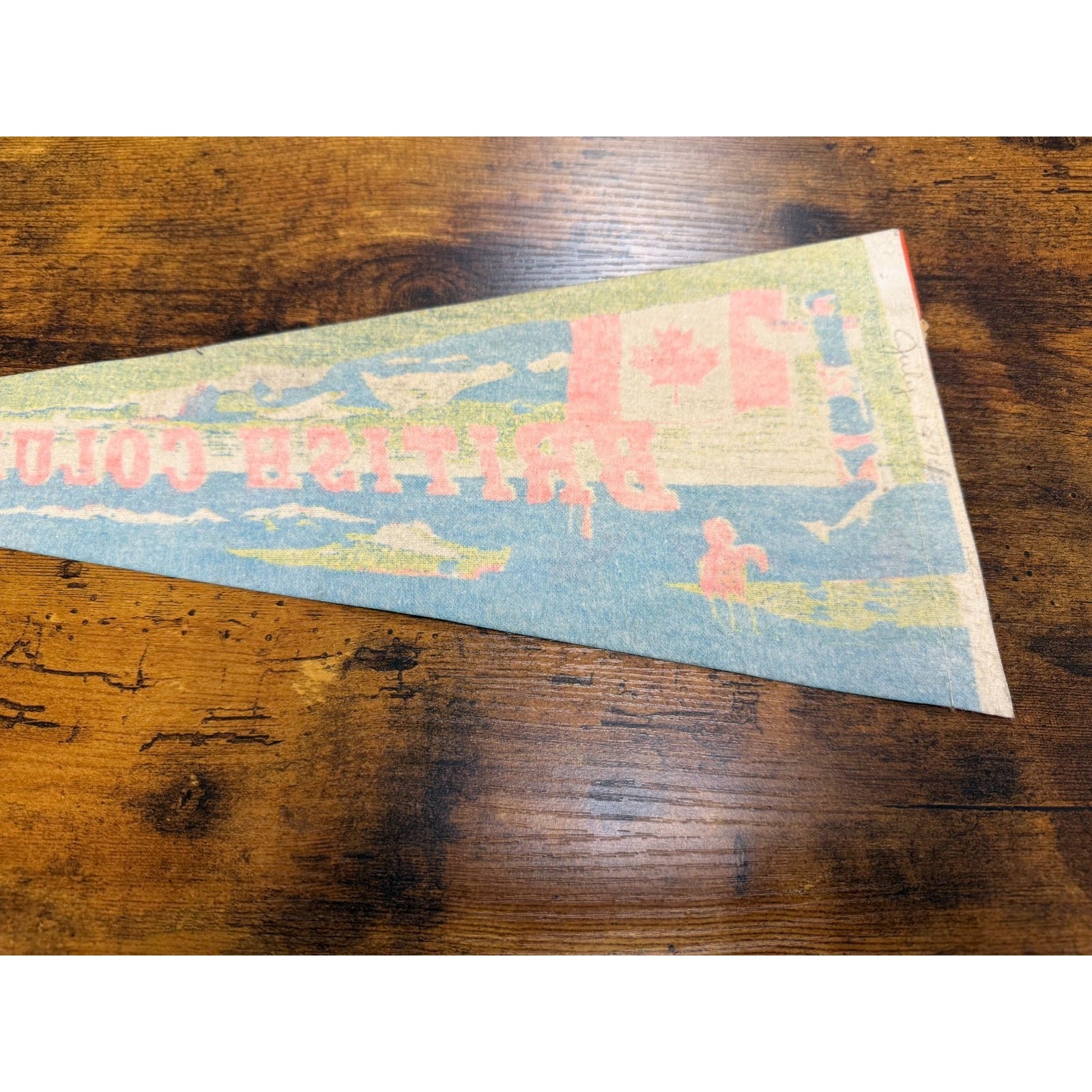 Vintage British Columbia pennant