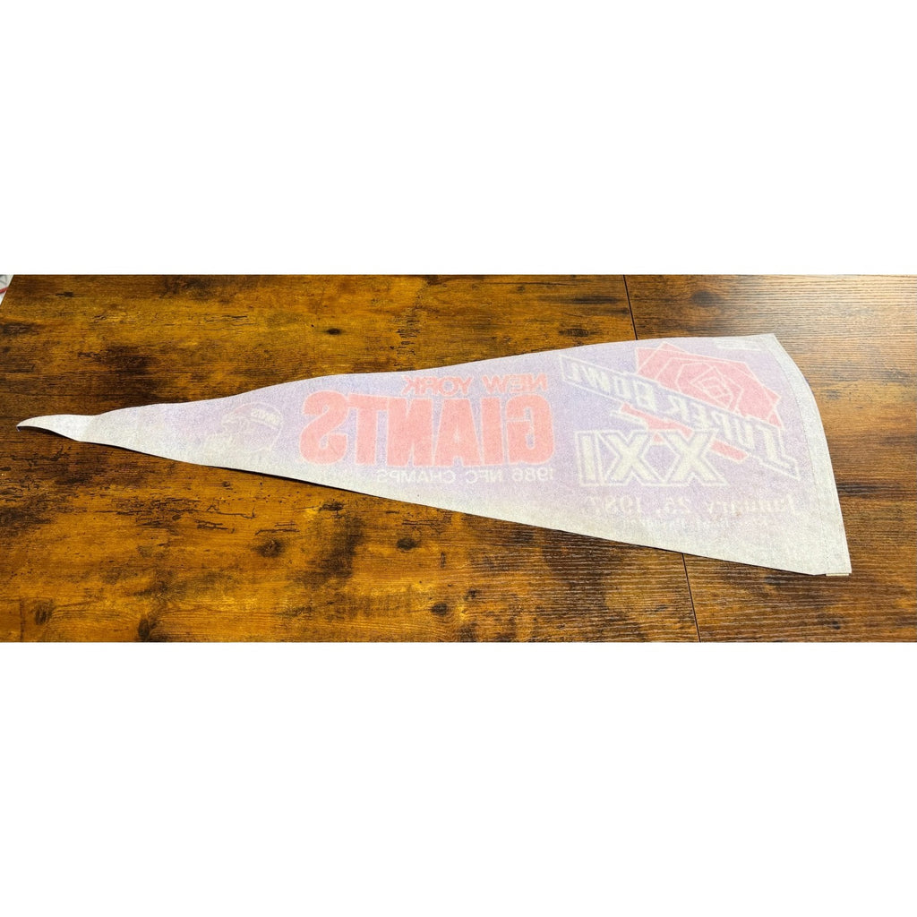 Vintage 1987 Super Bowl XXI New York Giants NFC Champs pennant