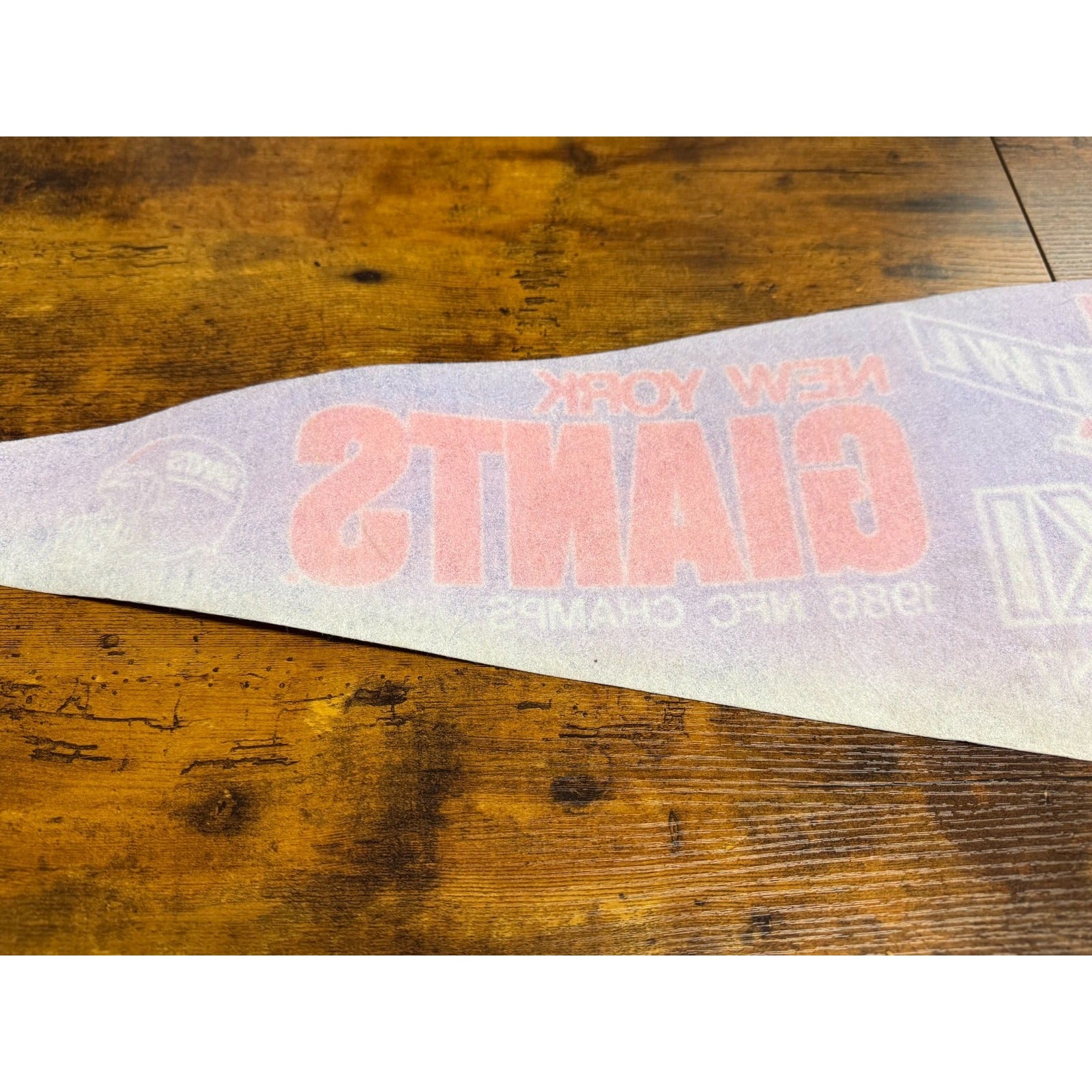 Vintage 1987 Super Bowl XXI New York Giants NFC Champs pennant