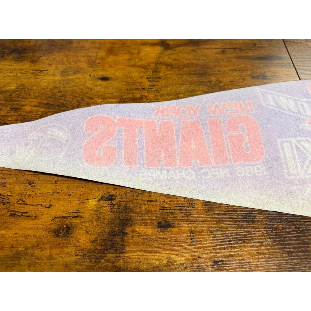 Vintage 1987 Super Bowl XXI New York Giants NFC Champs pennant
