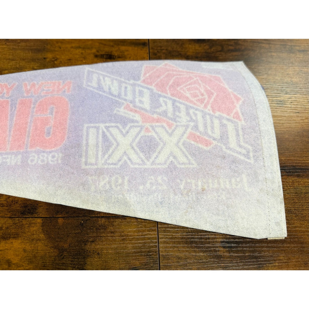 Vintage 1987 Super Bowl XXI New York Giants NFC Champs pennant