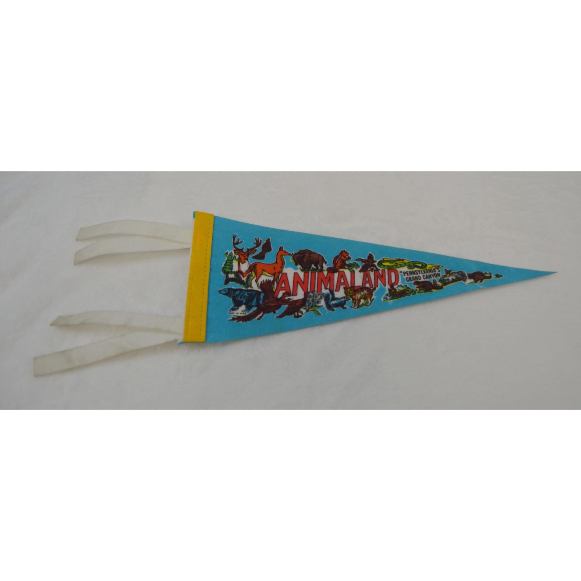 Vintage Animaland Pennsylvania's Grand Canyon pennant