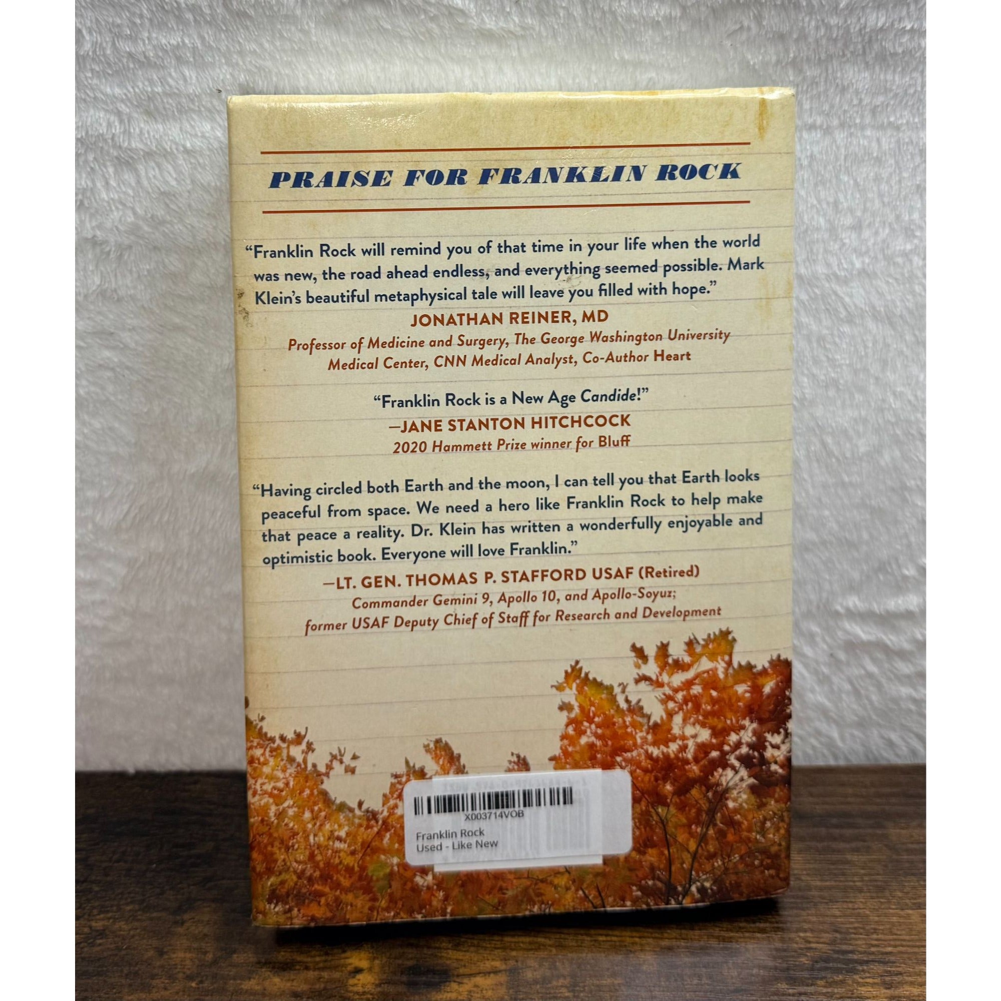 Franklin Rock By Mark E. Klein Hardcover Novel Used very good