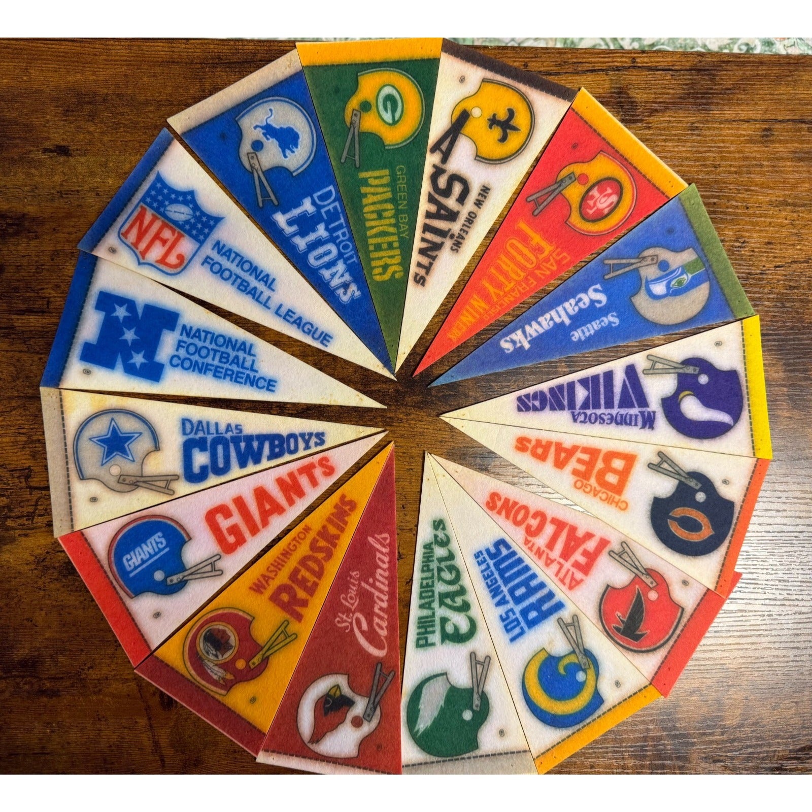 Vintage NFL NFC mini pennant set