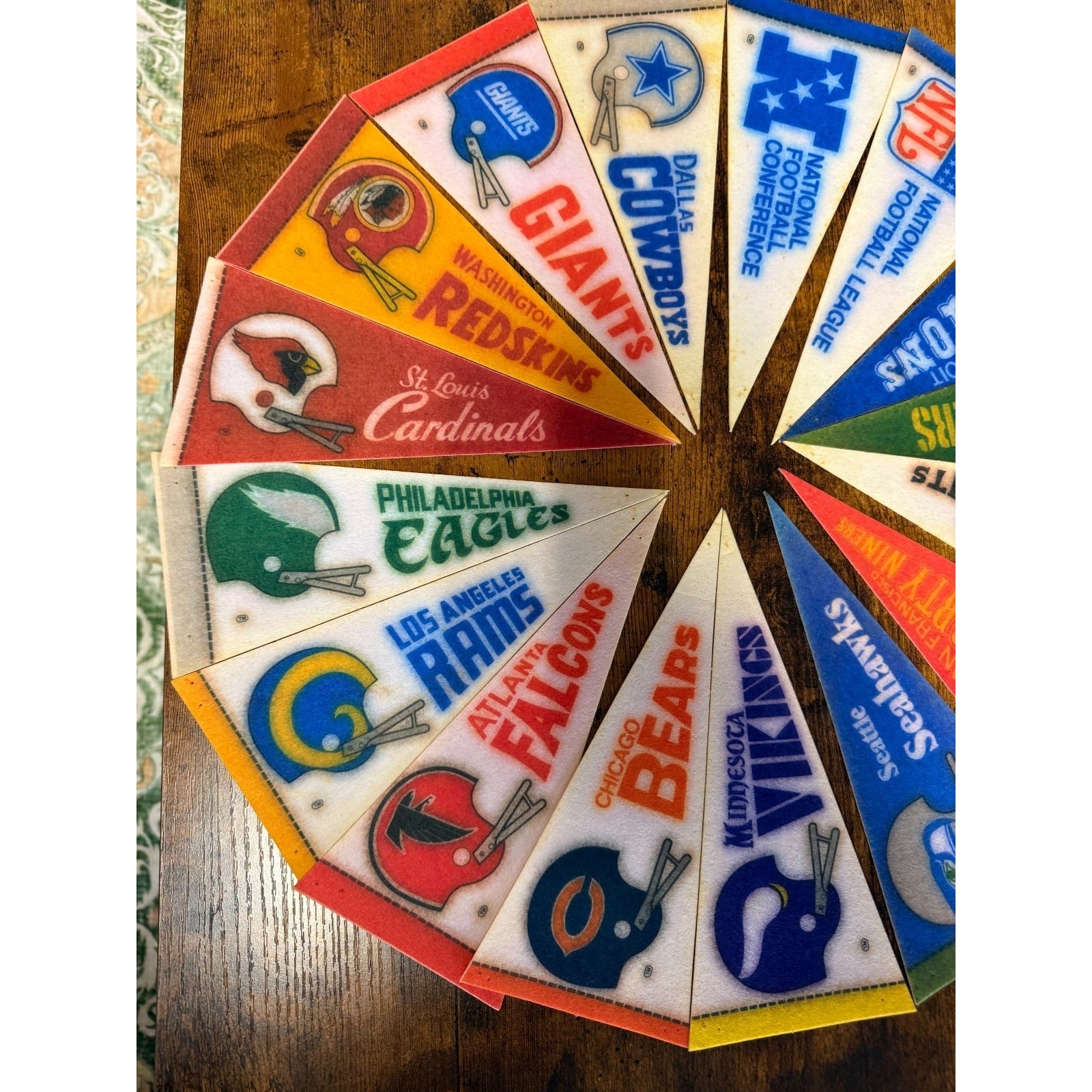 Vintage NFL NFC mini pennant set