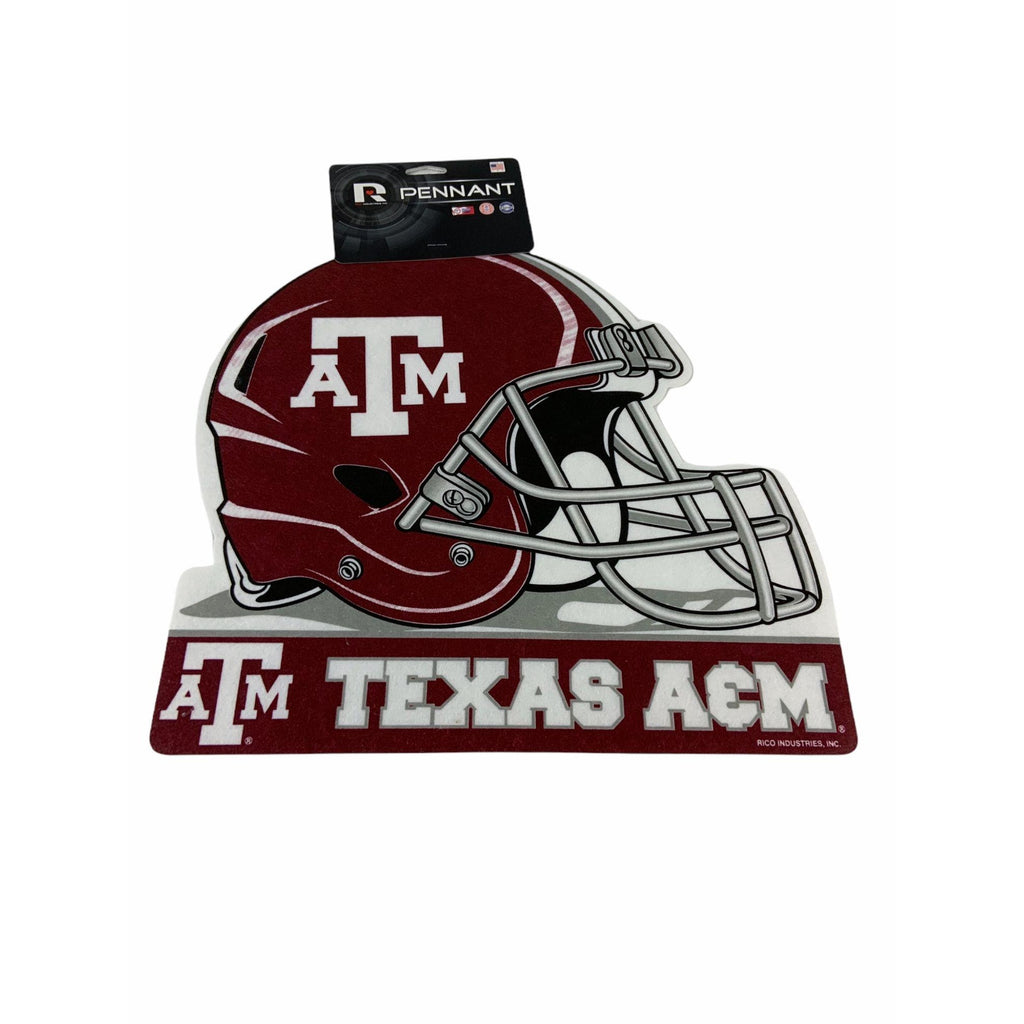 Texas A&M die cut helmet pennant