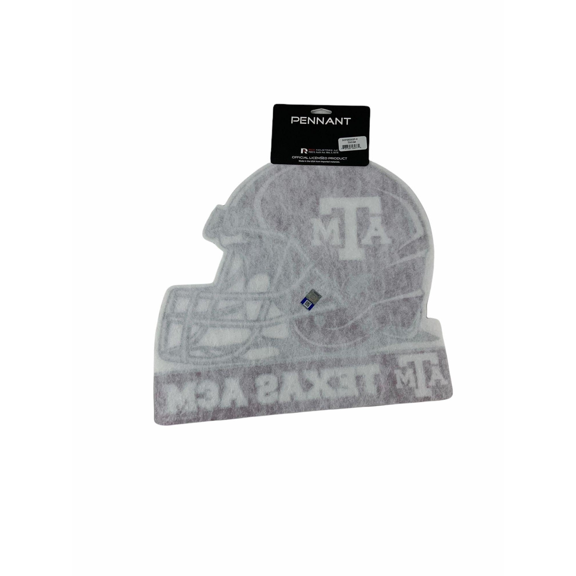 Texas A&M die cut helmet pennant