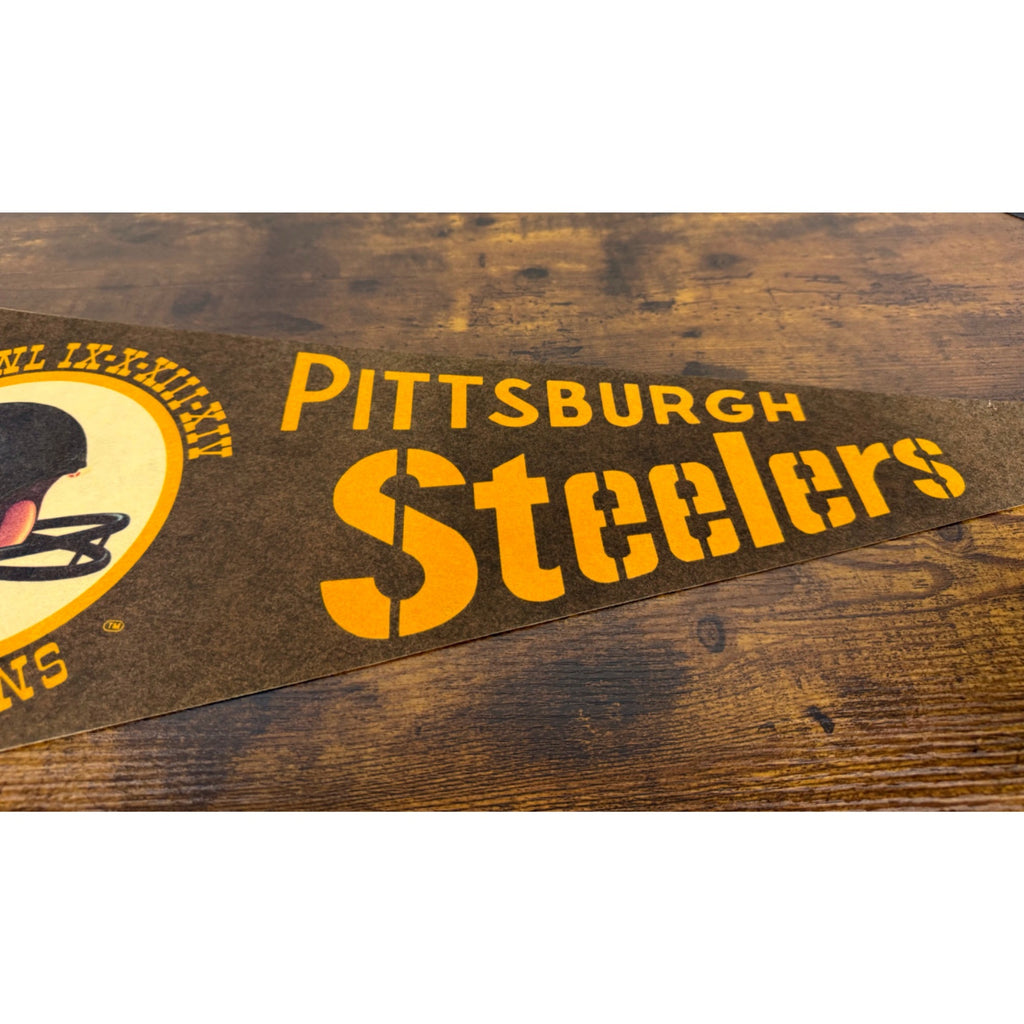Vintage Pittsburgh Steelers Super Bowl Champions Felt Pennant
