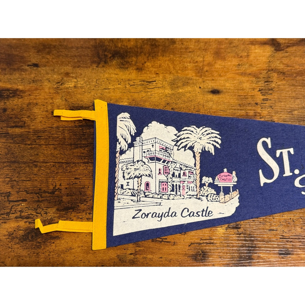 Vintage St. Augustine, Florida pennant Zorayda Castle