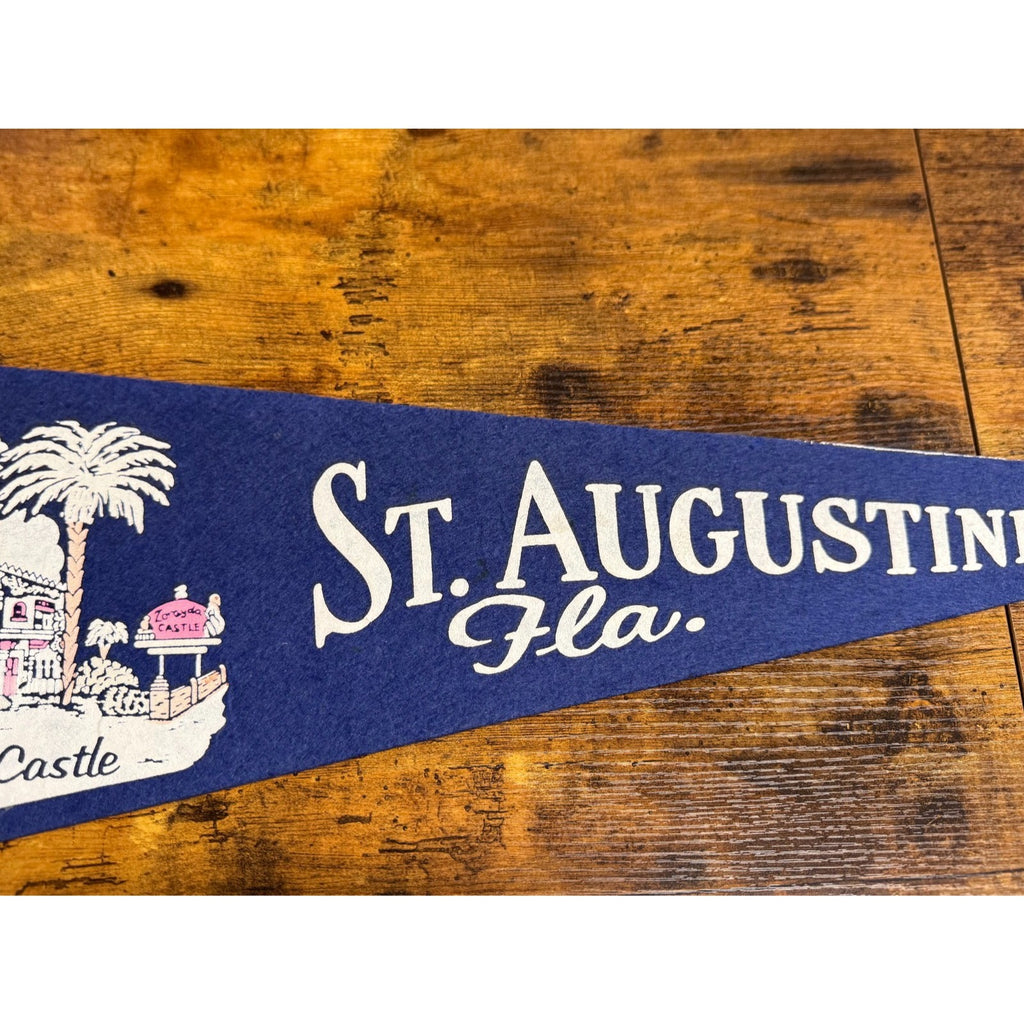 Vintage St. Augustine, Florida pennant Zorayda Castle