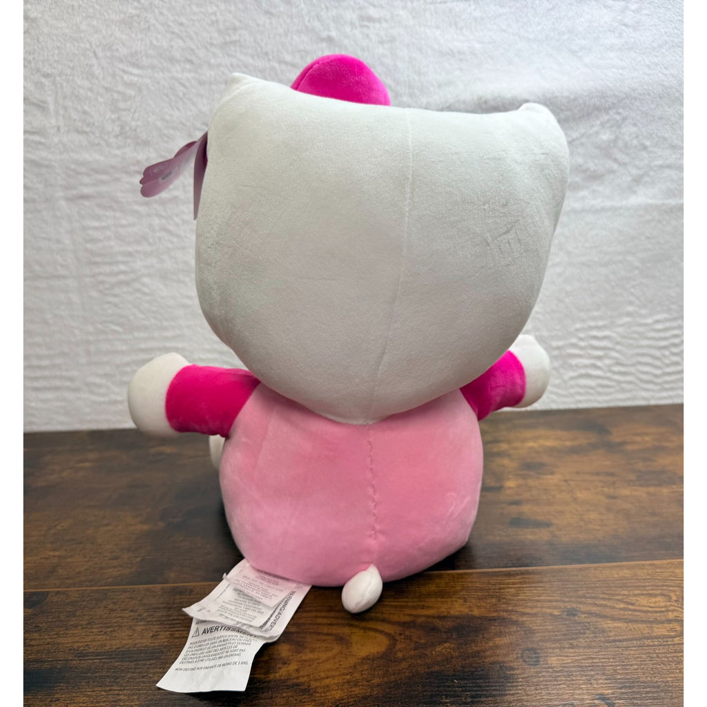 NEW Hello Kitty Weighted Plush Doll Pink Bow & Dress 13-Inch Soft Comfort Toy