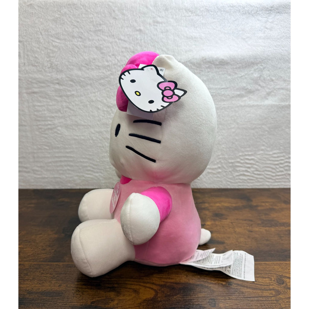 NEW Hello Kitty Weighted Plush Doll Pink Bow & Dress 13-Inch Soft Comfort Toy