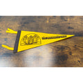 The Squirrels Club Vintage Felt Pennant Flag - Yellow & Brown Retro Design