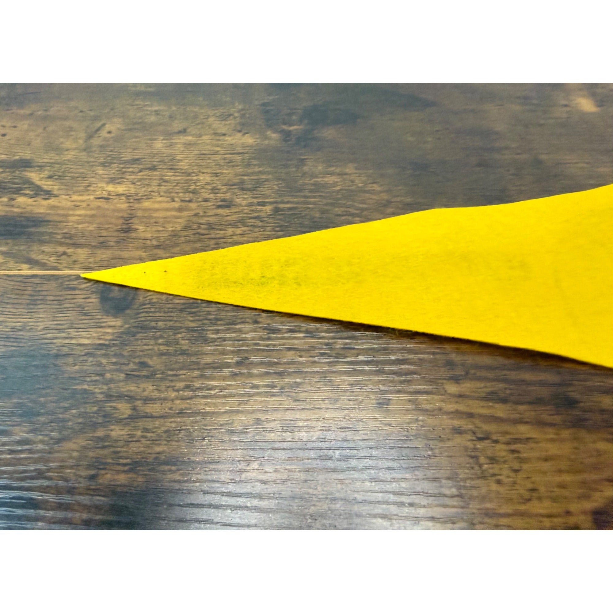 The Squirrels Club Vintage Felt Pennant Flag - Yellow & Brown Retro Design