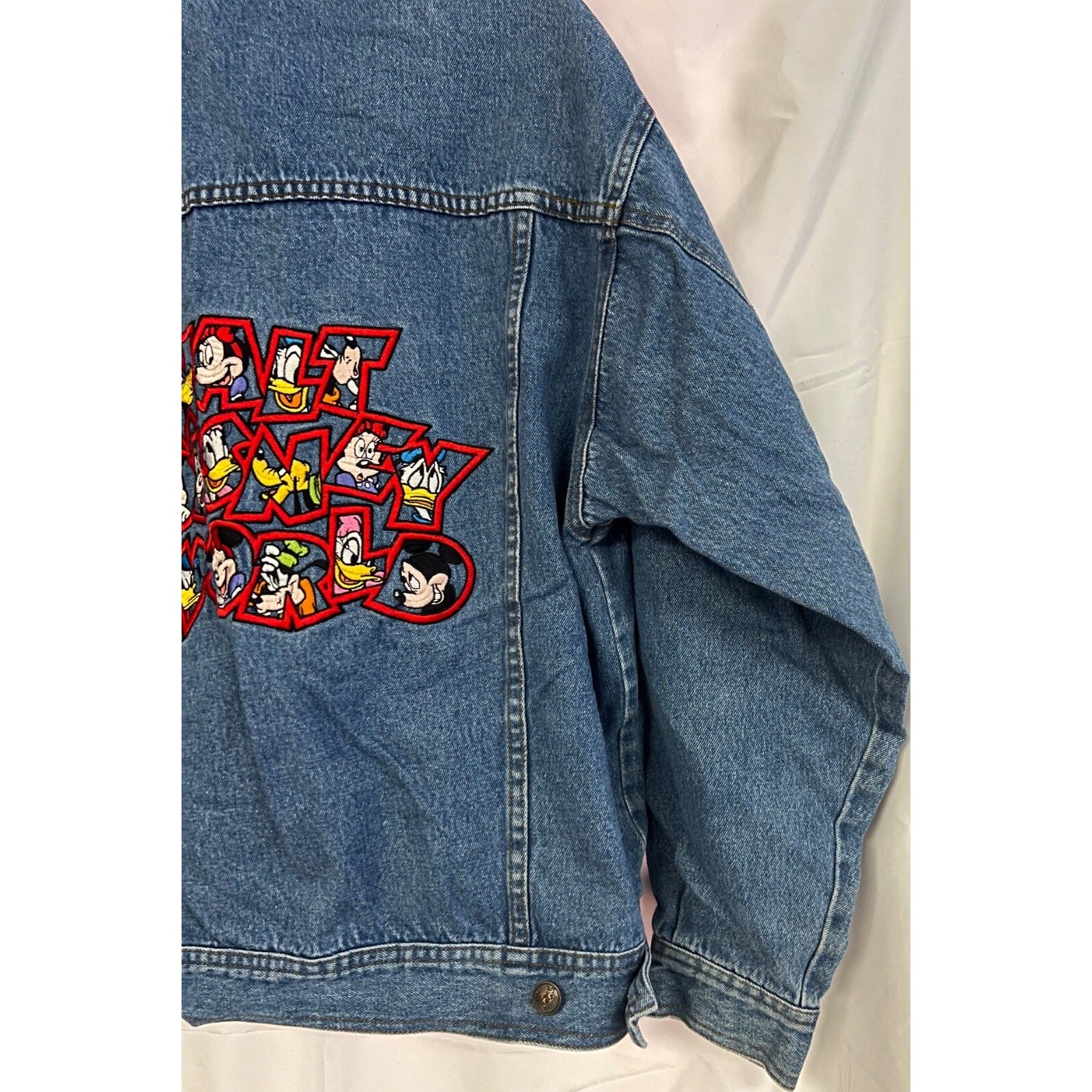 Vintage Mickey Mouse denim embroidered jacket size small