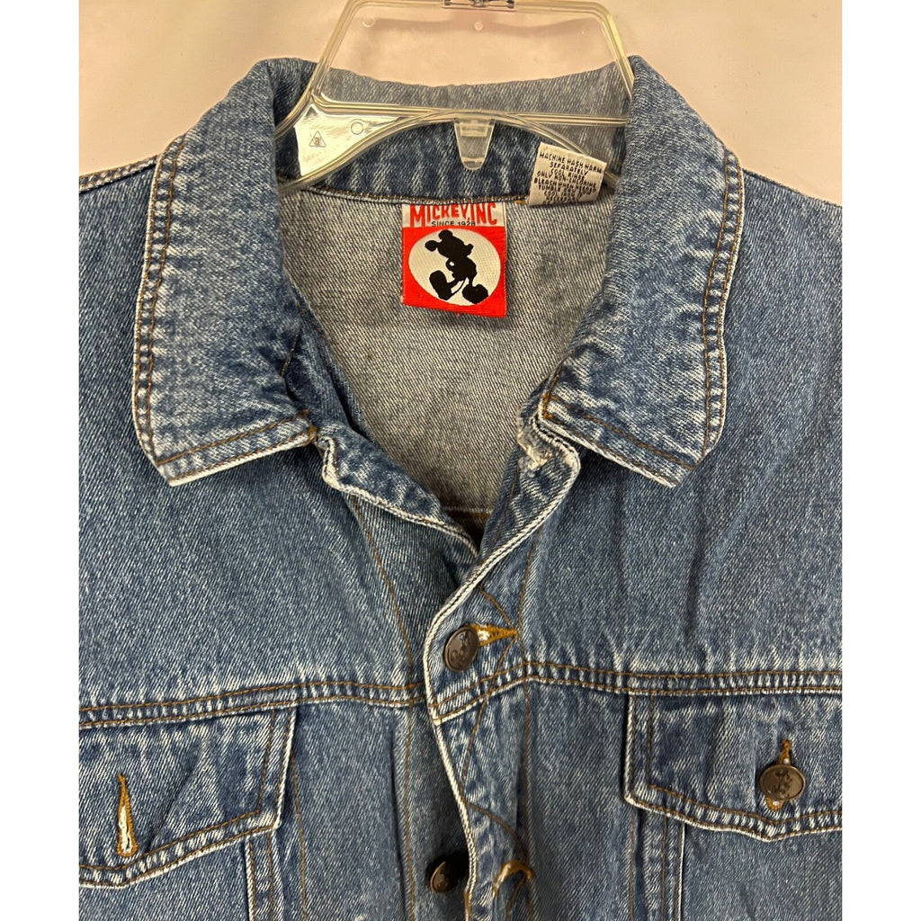 Vintage Mickey Mouse denim embroidered jacket size small