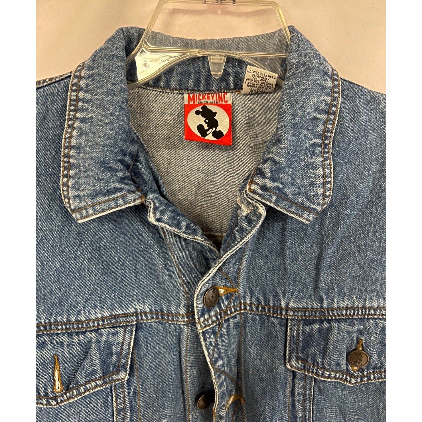 Vintage Mickey Mouse denim embroidered jacket size small