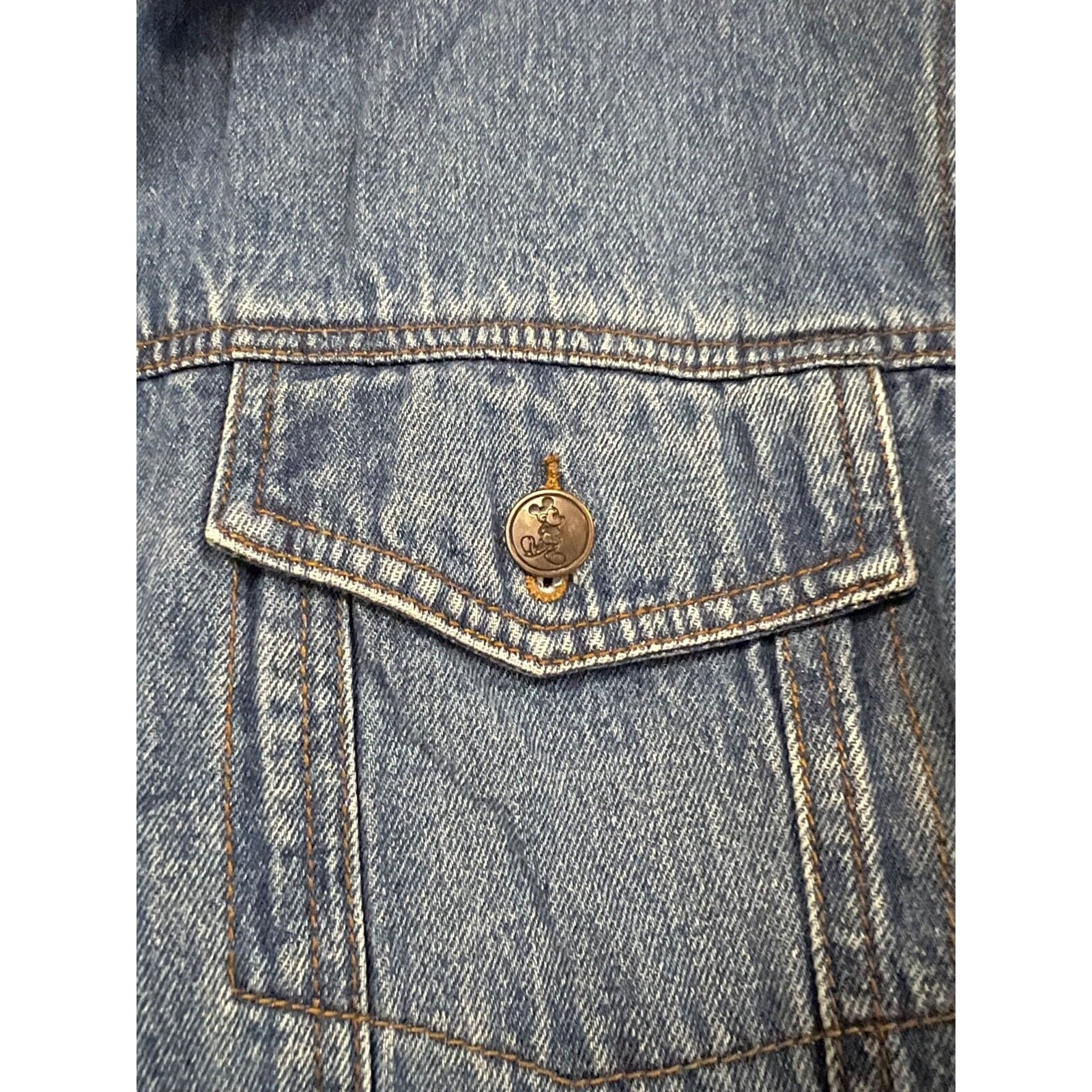 Vintage Mickey Mouse denim embroidered jacket size small