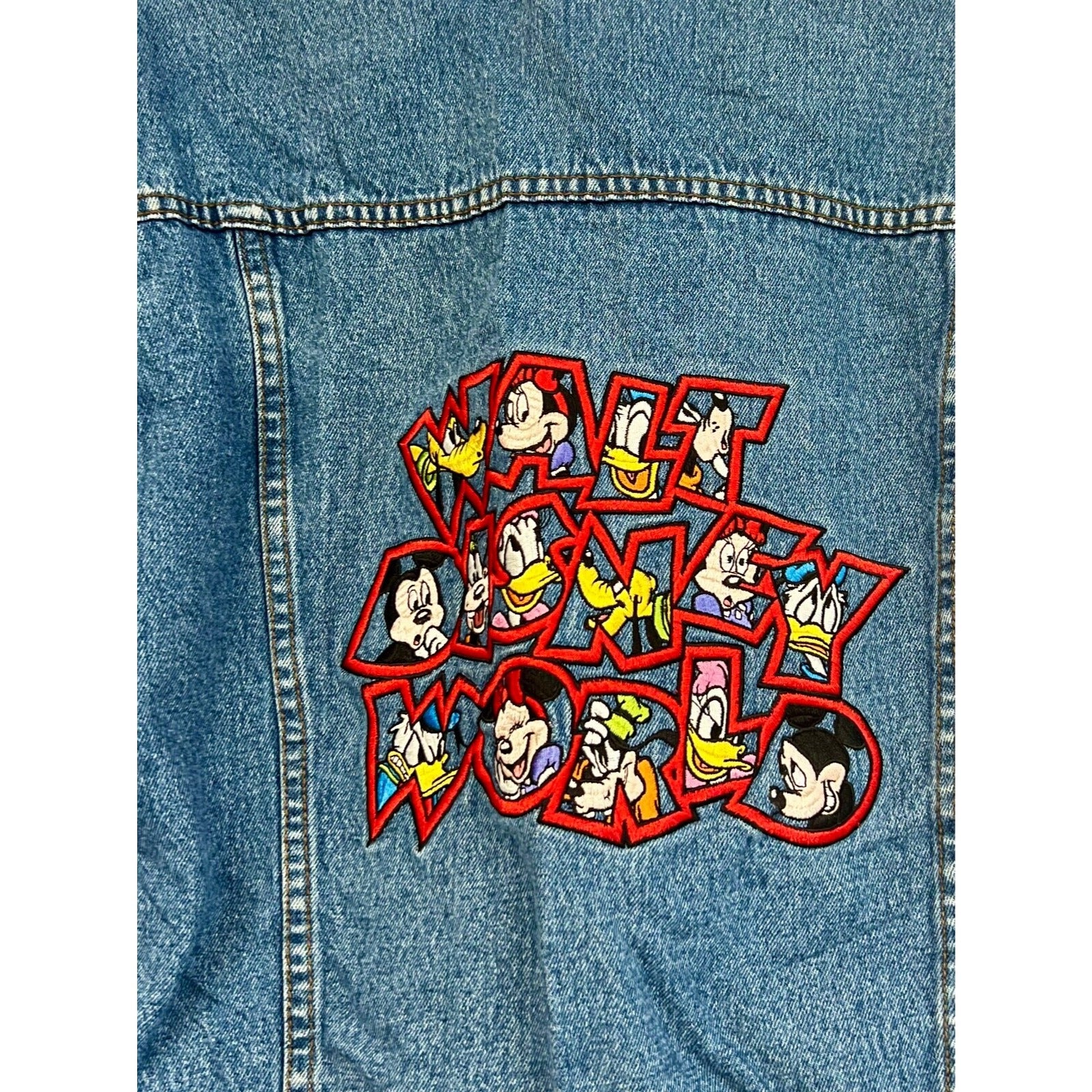 Vintage Mickey Mouse denim embroidered jacket size small