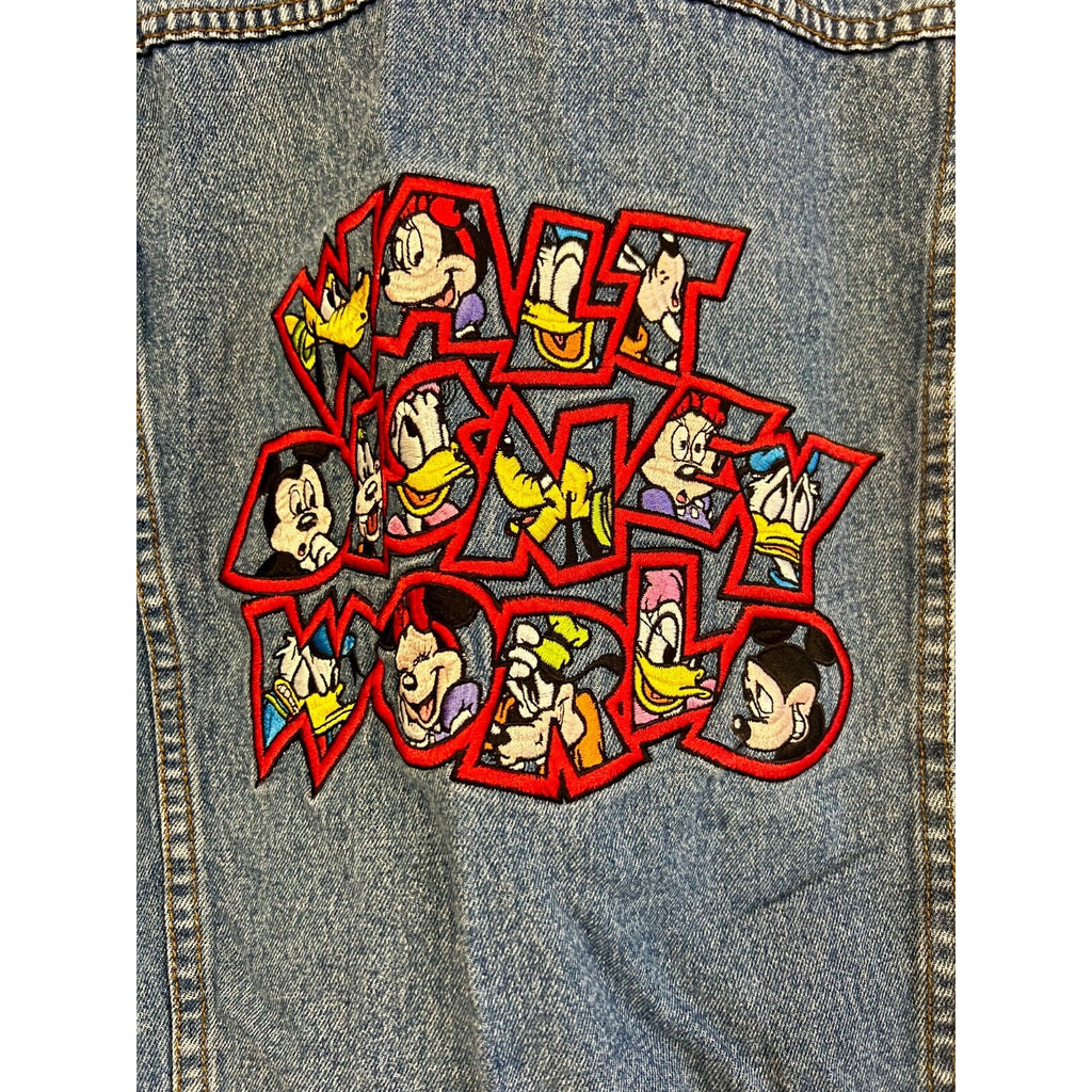 Vintage Mickey Mouse denim embroidered jacket size small