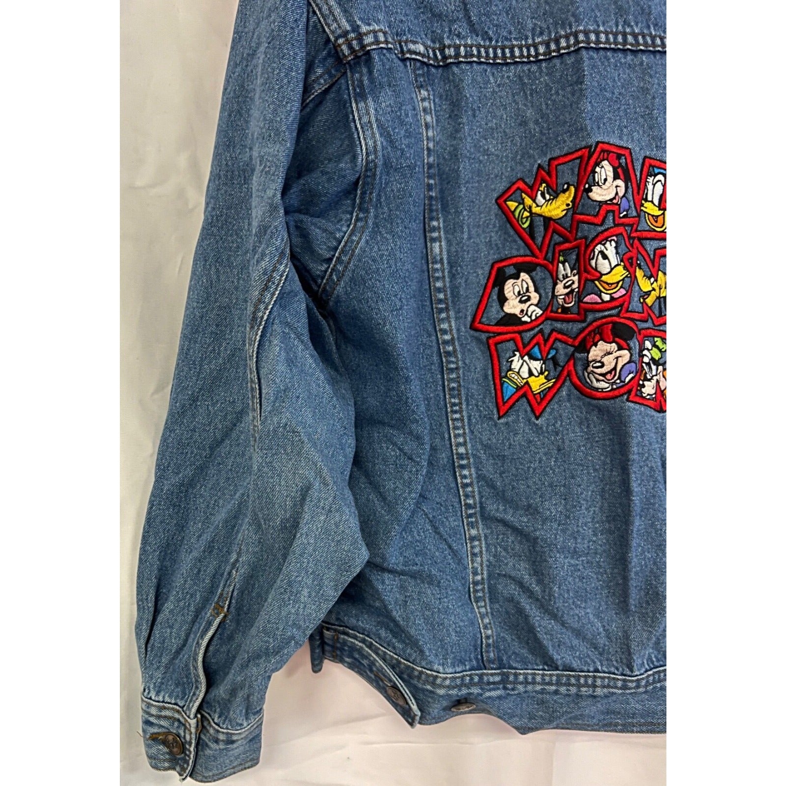 Vintage Mickey Mouse denim embroidered jacket size small