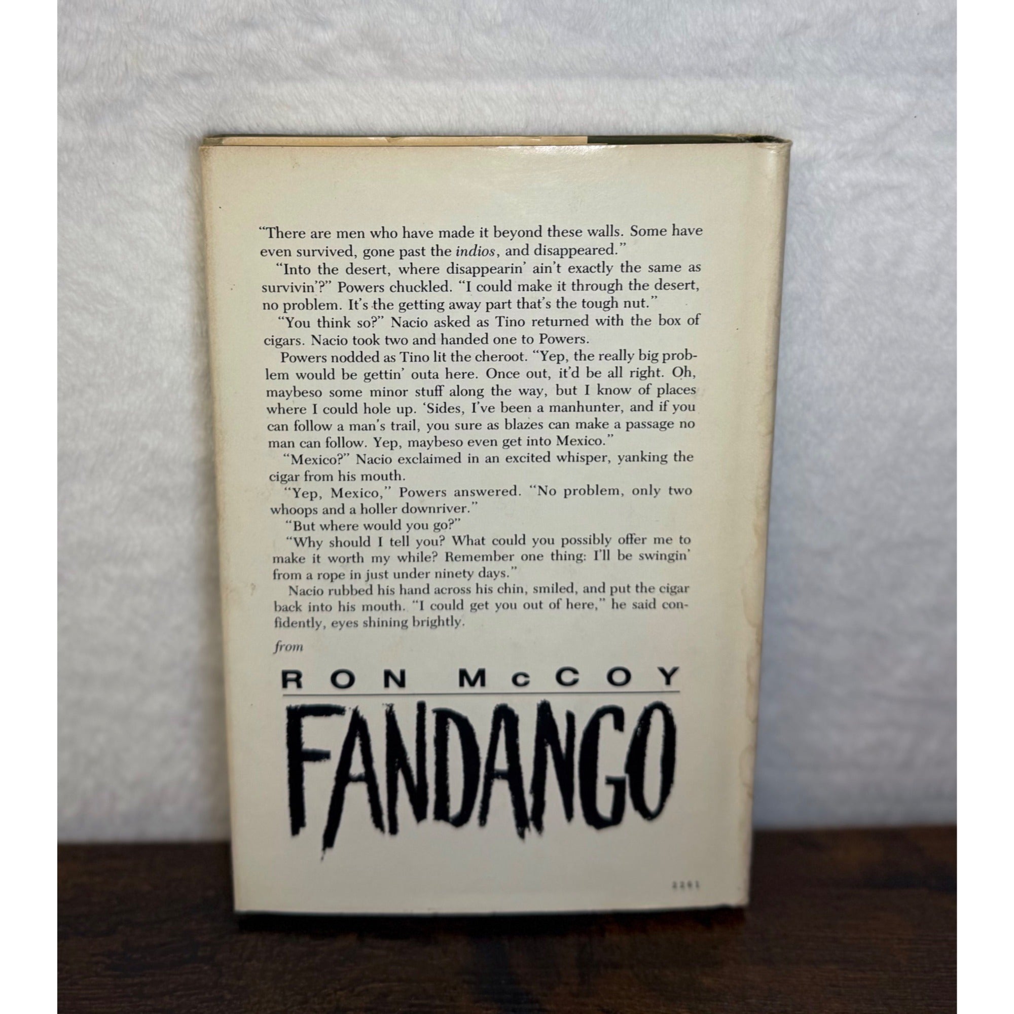 Fandango By Ron McCoy Hardcover Novel First Edition Vintage Western Adventure