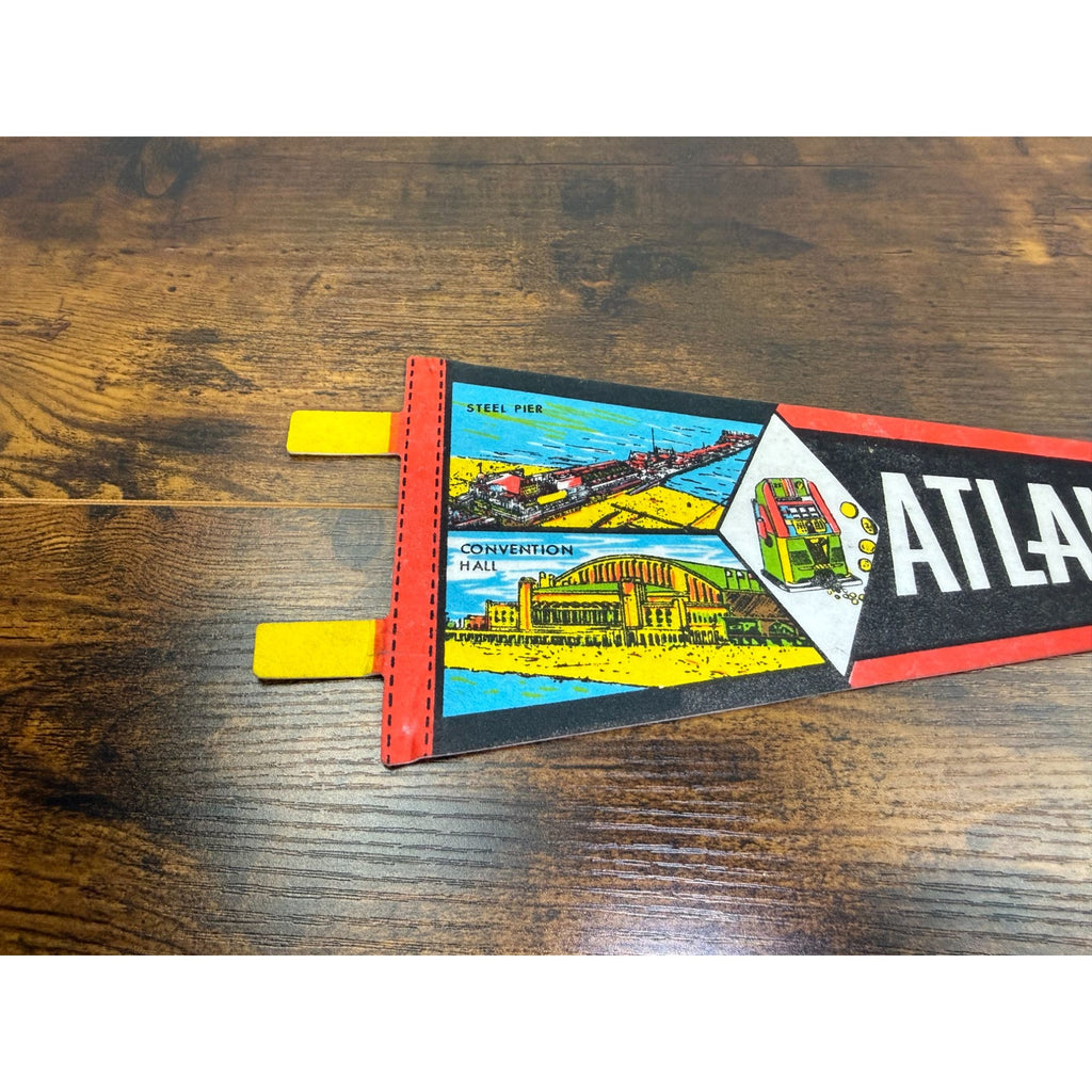 Vintage Atlantic City NJ Felt Pennant with damaged tip 14 inches