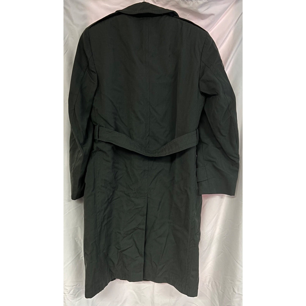 Vintage Military belted long coat with belt and wool zup out liner size 38R