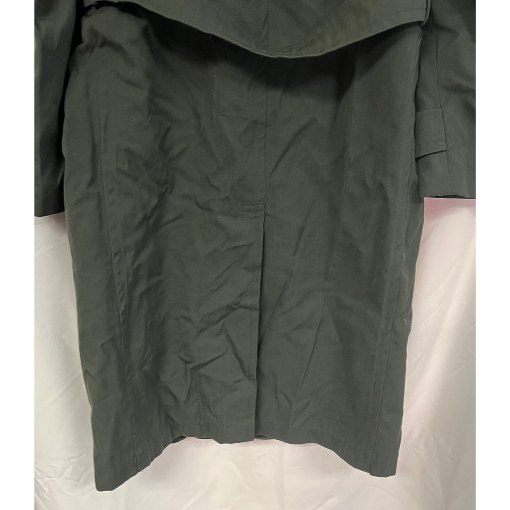 Vintage Military belted long coat with belt and wool zup out liner size 38R