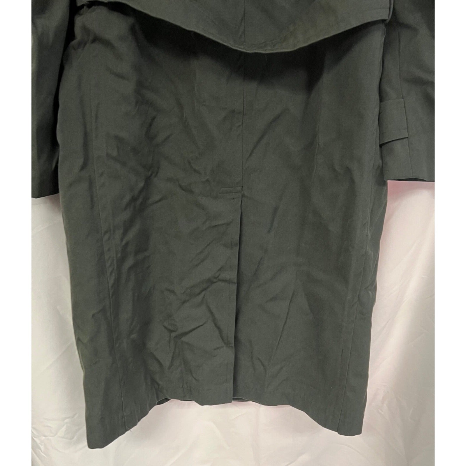 Vintage Military belted long coat with belt and wool zup out liner size 38R